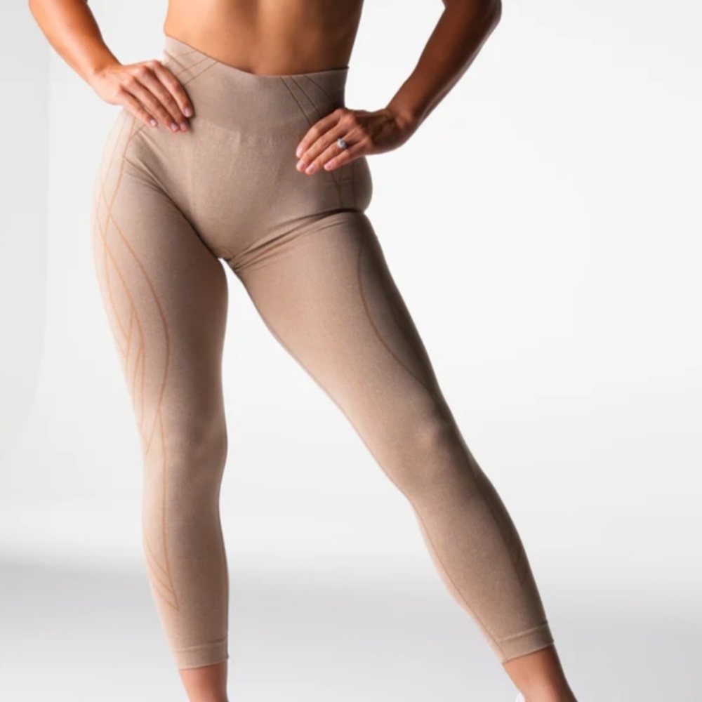 Nvgtn Beige Geo Seamless Leggings S